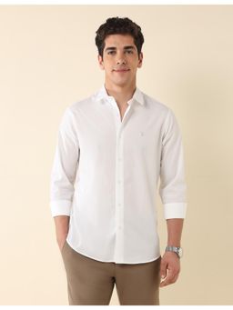 U.S. POLO ASSN. - Mens White Tailored Fit Solid Shirt