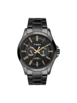 Timex - Men Black Round Analog Dial Watch - TW000X135 (M)