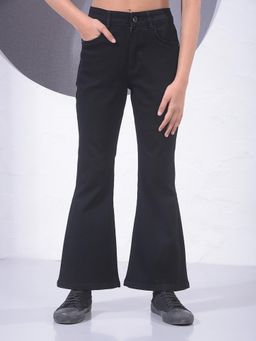CRIMSOUNE CLUB - Girls Black Bootcut Jeans