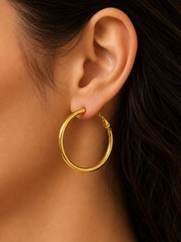 AQUASTREET - 18K Gold Plated Anti-Tarnish Waterproof Hoop Earrings