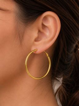 AQUASTREET - 18K Gold Plated Anti-Tarnish Waterproof Hoop Earrings