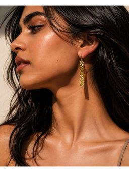 Niska - Modern Brass Plated Hoop Earrings