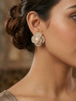 Kraft Smiths - Nivi Gold Plated Zirconia Earrings