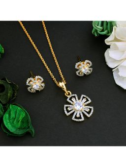 SHILLYN - Eternal Diamond Glamour Chain Pendant & Earrings
