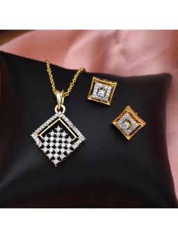 SHILLYN - Zircon Twilight Elegant Chain Pendant & Earrings