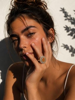 Niska - Ember Halo Ring