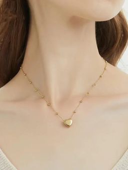 RACHIVA - 18K Gold Plated Heart Pendant Necklace