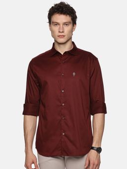 MELVIN JONES - Maroon Luxurious Maroon Casual Shirt