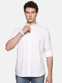 MELVIN JONES - White Luxurious Solid Casual Shirt