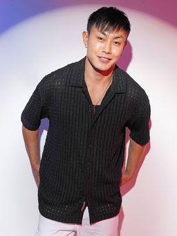 Campus Sutra - Men's Onyx Black Knit Oversized Casual Shirt