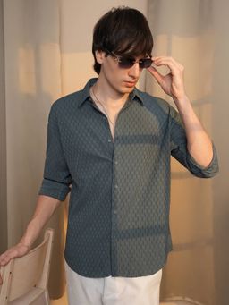 Campus Sutra - Men's Grey Woven Oversized Casual Shirt