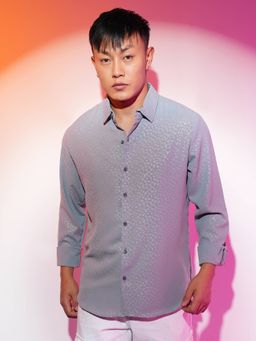 Campus Sutra - Men's Ash Grey Pavement Casual Shirt
