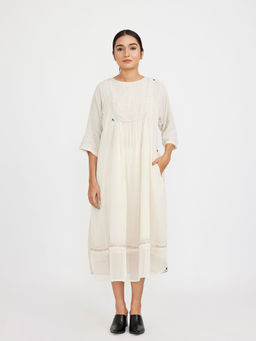 JAYATI GOENKA - Ivory Midie U-Yoke Dress