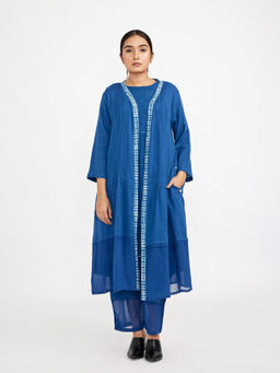 JAYATI GOENKA - Blue Fuss Free Co-ord (Set of 3)