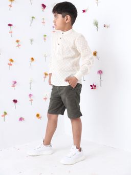 JILMIL - Boys Cotton Roll Up Sleeves Shirt