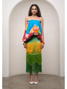 Advait - Blue Sorel Top and Skirt