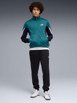 Puma - Green Colorblock Regular Jacket and Joggers