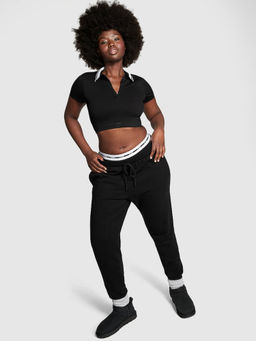 Victoria's Secret - PINK Ivy Fleece Gym Class Fitted Sweatpants - Black