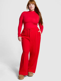 Victoria's Secret - PINK Ivy Fleece Wide-Leg Sweatpants - Red