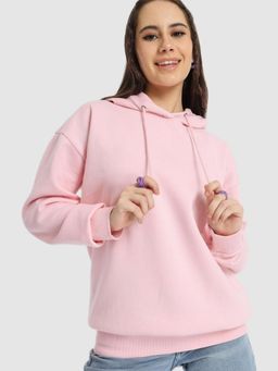 Bewakoof - Women's Barely Pink Oversized Hoodies