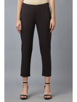 W - Black Solid Slim Pant
