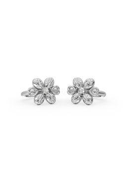 Candere by Kalyan Jewellers - 14K BIS Hallmark White Gold and I2GH Diamond Earrings