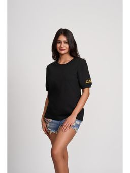 How When Wear - Black Integrity Slogan T-Shirt