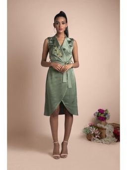 MEHAK MURPANA - Sage Green Trench Dress