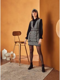 Label Deepika Nagpal - Nora Tweed Multicolour Mini Dress