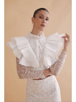ZABELLA - Elisabeth White Embroidered Top