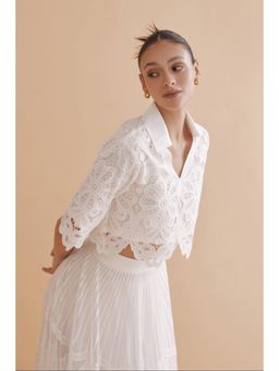 ZABELLA - Daria White Lace Top