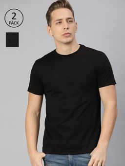 Levi's - Men Ultra-soft Cotton 300 Ls Classic Round Neck T-shirt (pack Of 2) Black