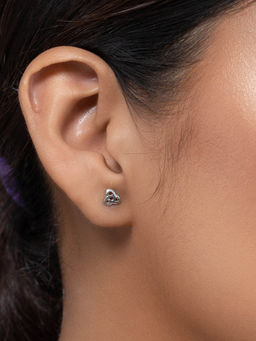 Margento Jewels - 925 Solid Sterling Silver Plain Spinner Band Small Stud Earrings