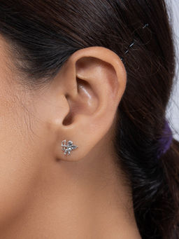 Margento Jewels - 925 Solid Sterling Silver Plain Angle Wings Stud Earrings