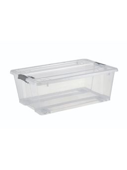Unibox - Storage Box With Clip Lock Lid 30L Transparent Durable For Home & Office