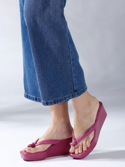 Inc.5 - Women Pink Solid Wedges