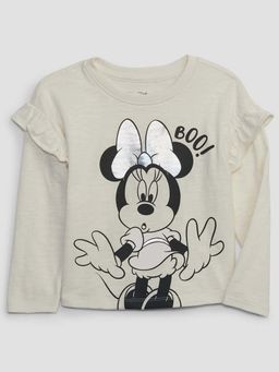 GAP - Girls Ruffled Character-Based Graphic Crew Neck T-Shirt