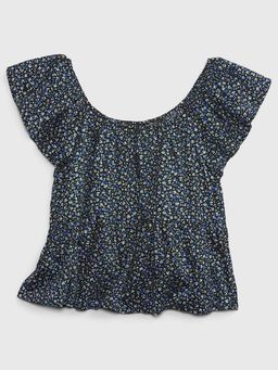 GAP - Girls Ruffle Flutter Sleeve Floral Peplum Top