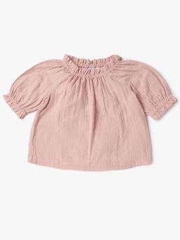 GAP - Girls Self-Design Gathered Puff Sleeve Peasant Top