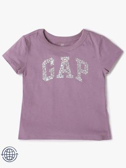 GAP - Girls Floral Logo Crew Neck T-Shirt