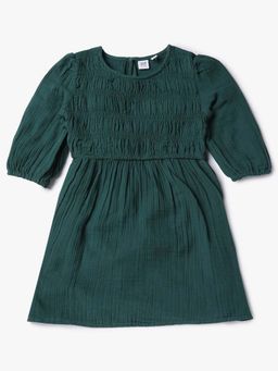 GAP - Girls Round Neck Smocked A-Line Dress
