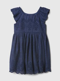 GAP - Girls Round Neck Cut-Work A-Line Dress