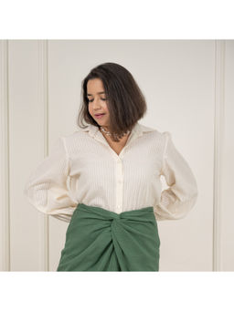 Label Tanvee - Cream Oversized Shirt