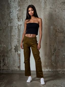 CRIMSOUNE CLUB - Women's Brown Cargo Trousers