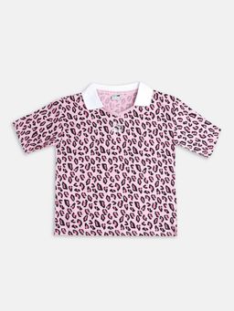 Puma - Classics 90s Prep AOP Girls Pink T-Shirt