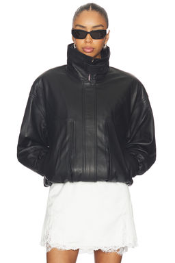 AEXAE - Leather Collar Jacket