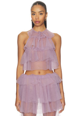 AKNVAS - Bodil Tulle Ruffle Top