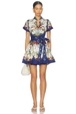 Alice + Olivia - Lucy Mini Shirt Dress With Tie Belt