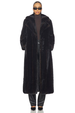 Apparis - Gabrielle Shaved Mink Maxi Coat