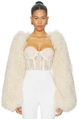 Aniye Records - Nilde Faux Fur Bodysuit